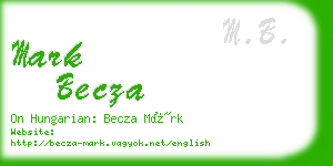 mark becza business card